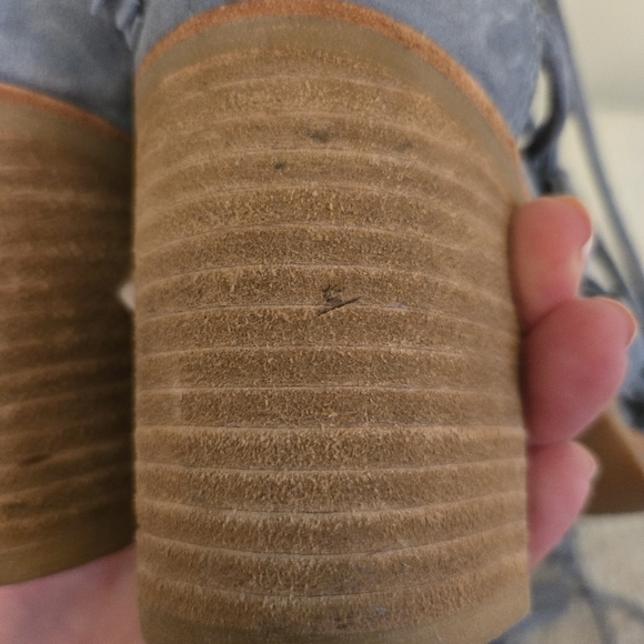 Jeffrey Campbell Blue Suede Tassel Linares Heels Sz 7.5 - Picture 8 of 9